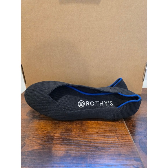 Rothy's Women's Size 7.5 The Flat in Solid Black Business Casual - Picture 3 of 4